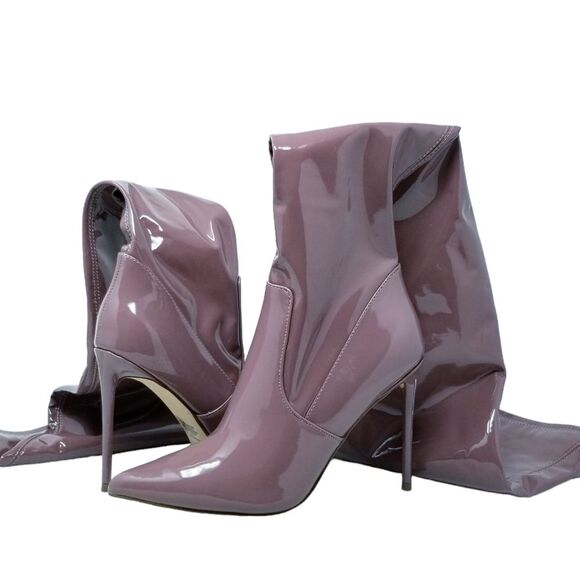 Steve Madden Viktory over the knee Boot in  mauve patent leather - Picture 2 of 7
